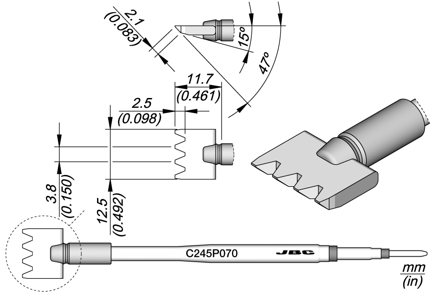 C245P070 - Multipad Blade Cartridge 12.5